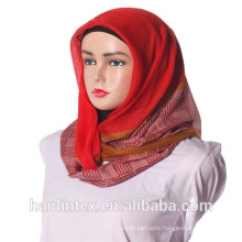 spun polyester voile scarf material fabric for Indonesia closed endge 50s 60s